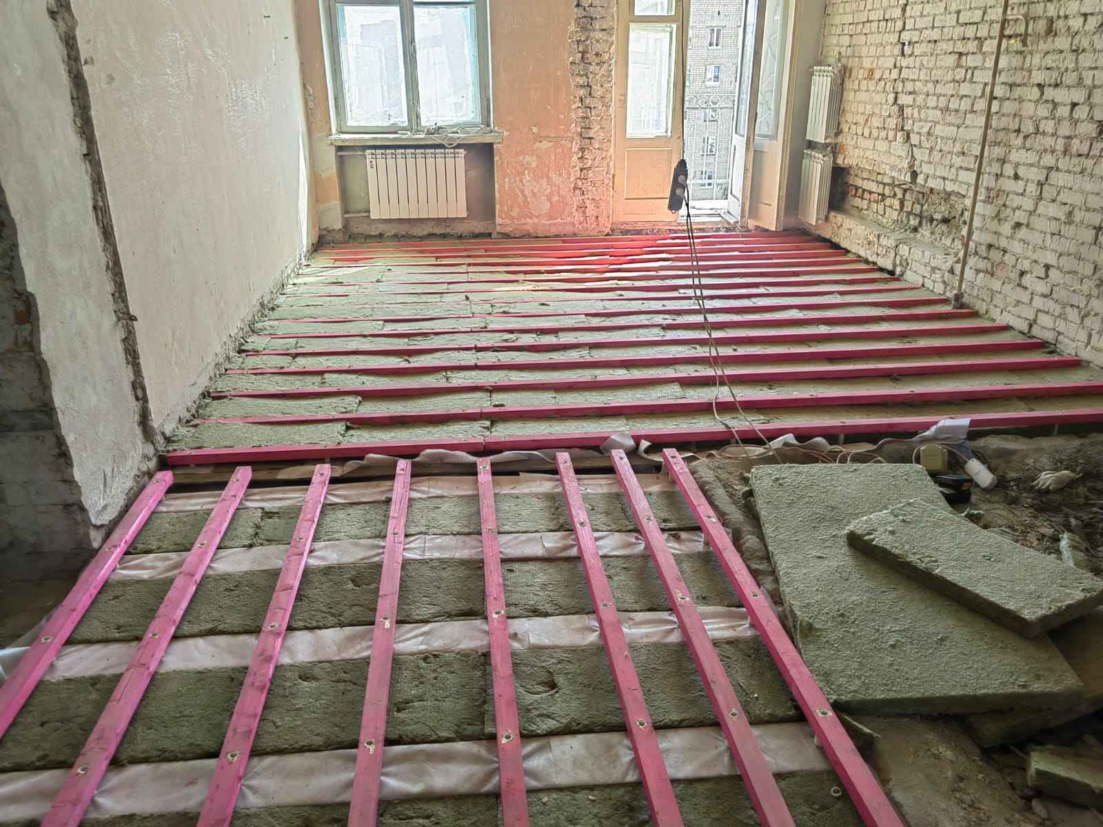 Капитальный ремонт пола квартиры в Сталинке