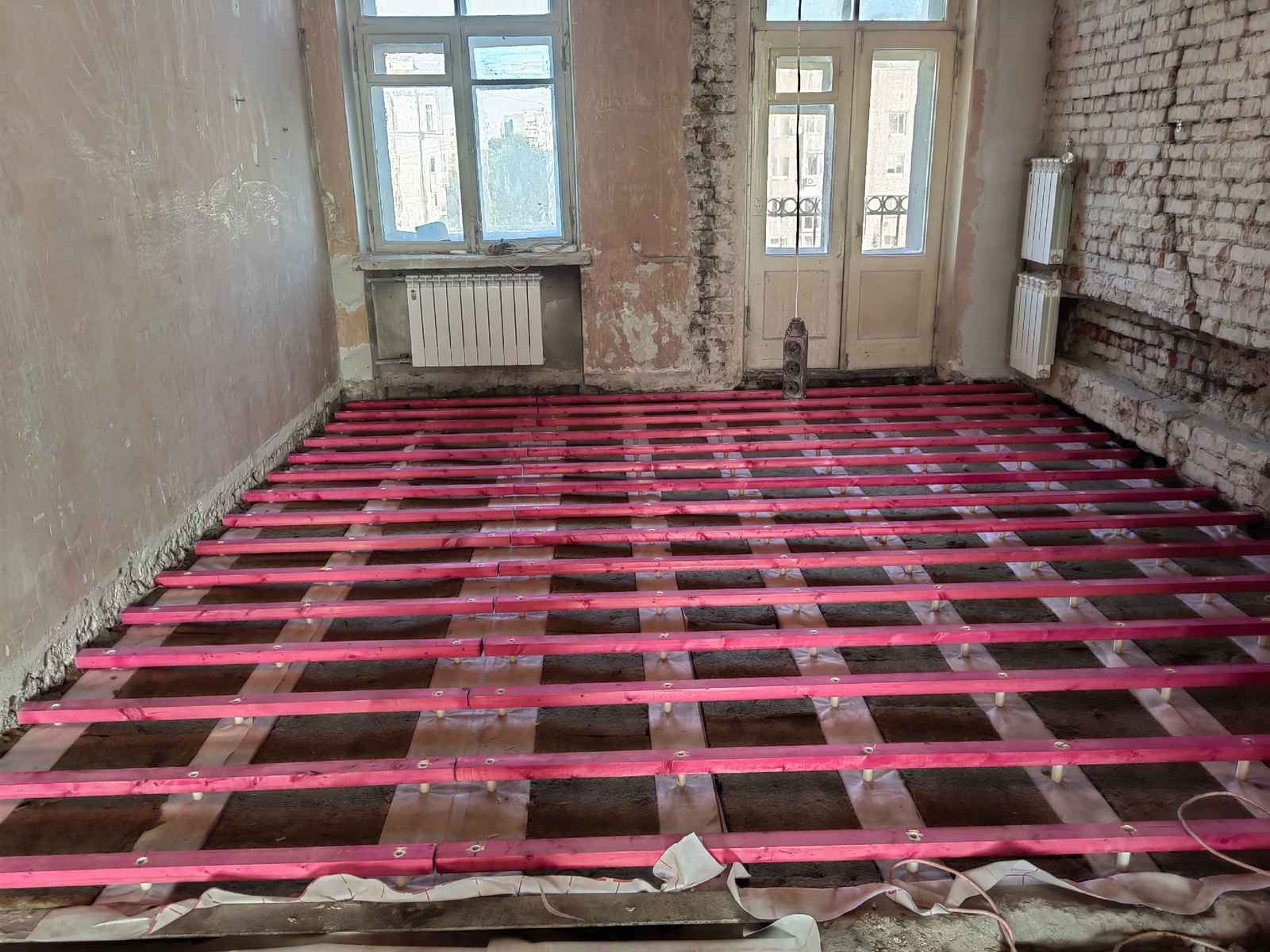 Капитальный ремонт пола квартиры в Сталинке