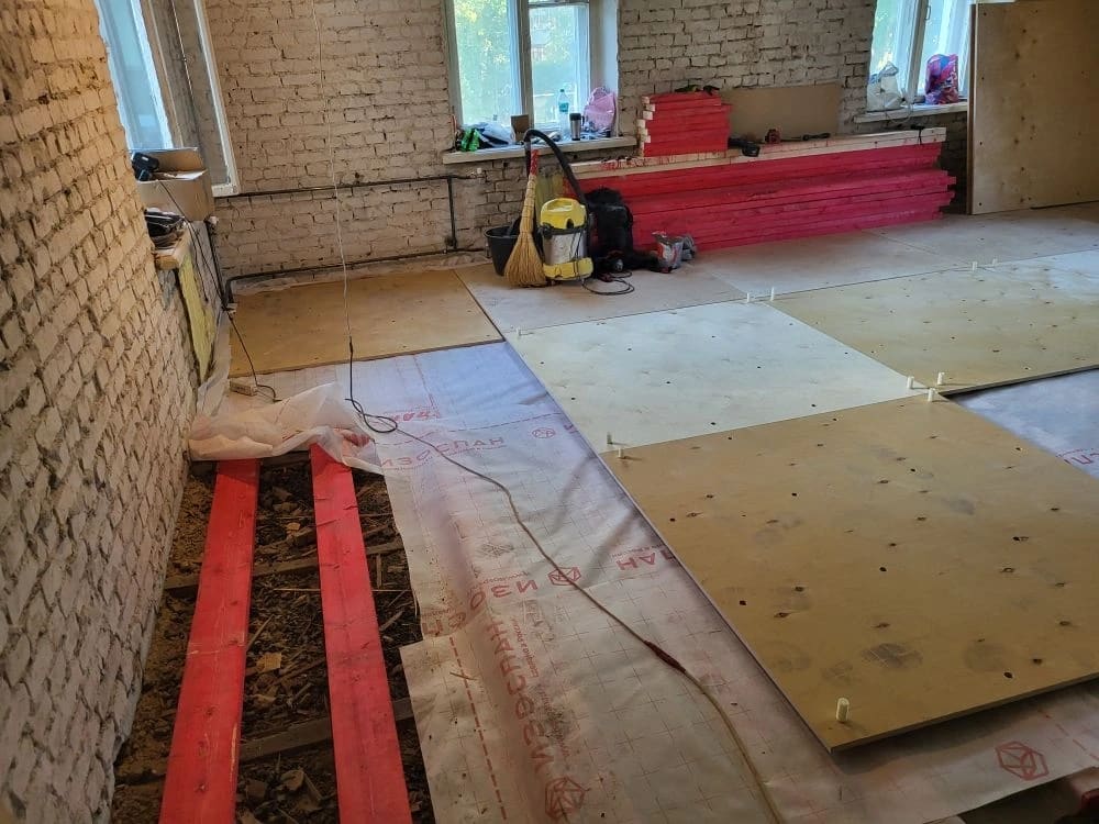 Замена пола в сталинке в Дубне